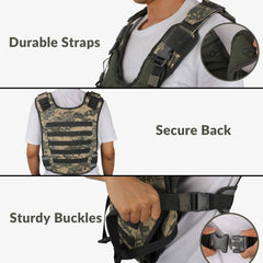 ETHAN ANTHONYS Military Inspire MOLLE webbing enables easy attachment of essentials during outdoor outings.