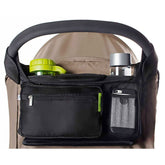 Ethan & Emma universal stroller organizer front view for quick essentials access