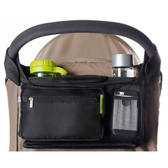 Ethan & Emma universal stroller organizer front view for quick essentials access
