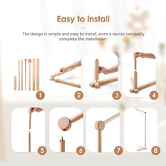 Etucdose natural beech wood arm is non-toxic and smooth