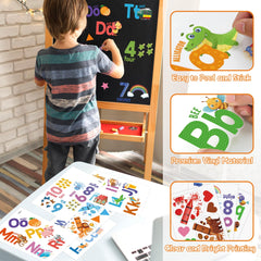 Etyishe peel-and-stick educational decals simplify room decorating while reinforcing color and shape recognition