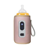 EUBUY baby bottle warmer insulated cover close-up shows soft fabric and even heating