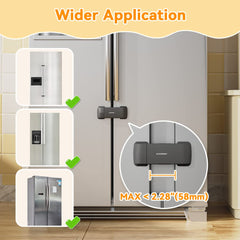 EUDEMON lock fits French two-door fridges and cabinets up to 2.28 inches