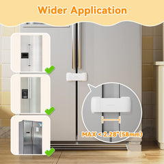 EUDEMON fridge lock on cabinet highlights kid-proofing and snack protection at home.