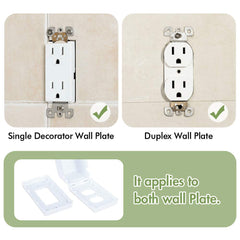 EUDEMON outlet cover box white side view highlighting slim integrated design for safety