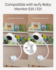 eufy Security crib mount gooseneck arm adjustment enables precise viewing angles