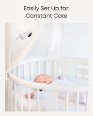 eufy Security crib mount on crib offers portable, tool-free setup