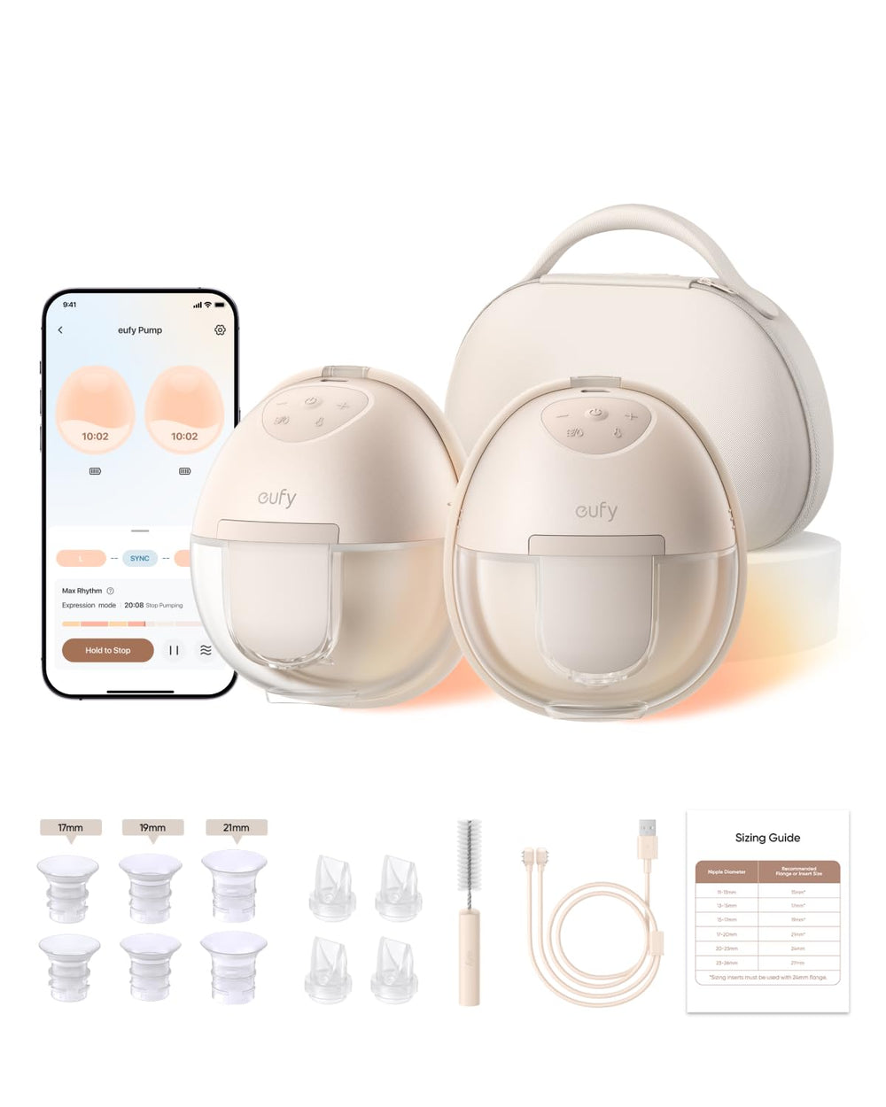 eufy Security Breast Pump S1 Pro heated wearable for comfortable hands-free pumping
