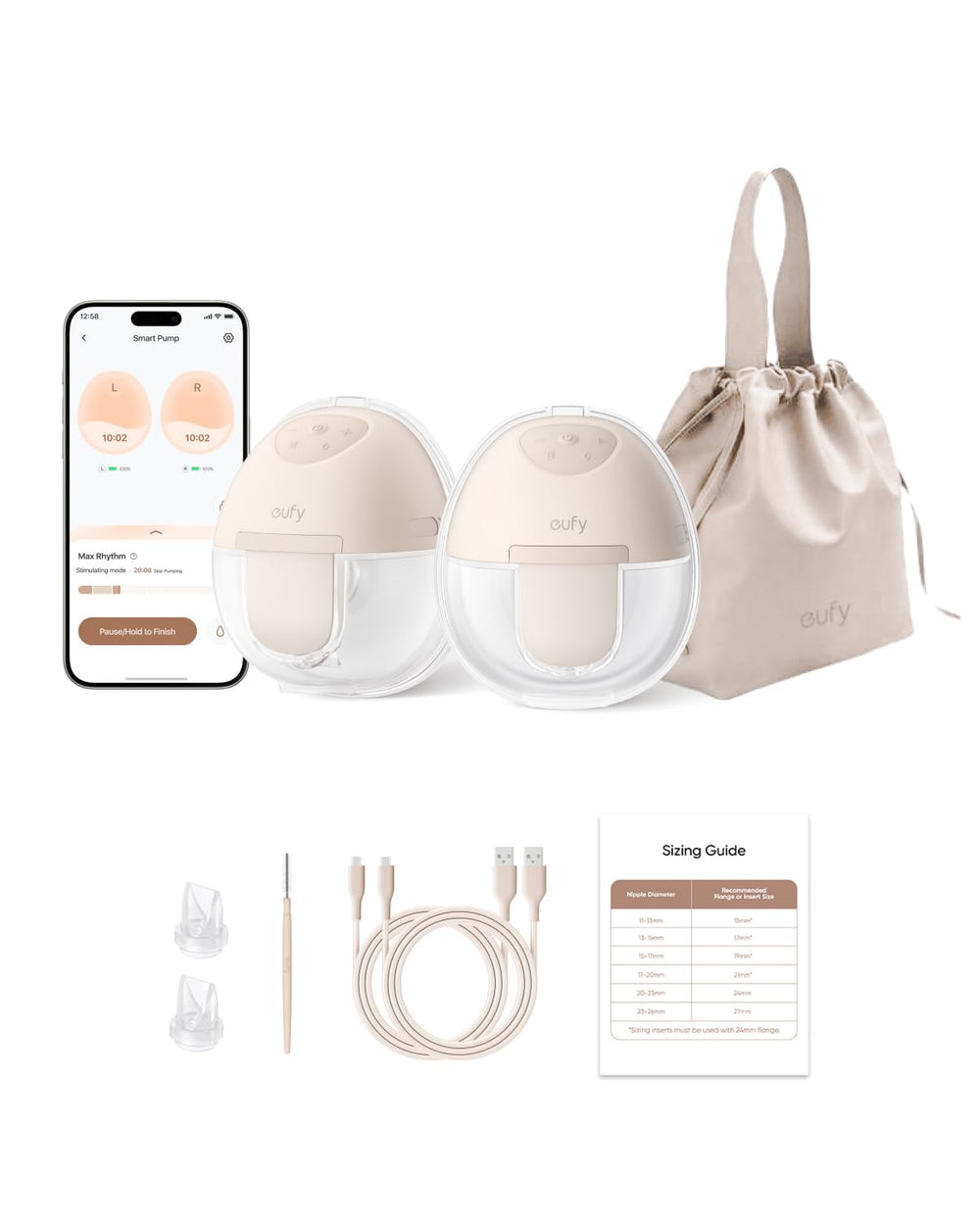 eufy Security Wearable Breast Pump E10 in-bra design enables discreet hands-free pumping