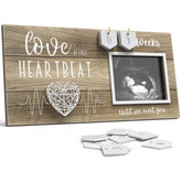 EURSET baby sonogram frame countdown placards showing weeks until arrival for nursery milestones.