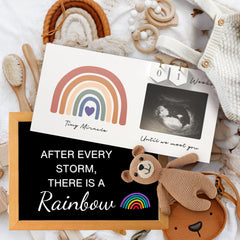 EURSET rainbow baby frame boho design enhances gender-neutral nursery styling and memory keepsake