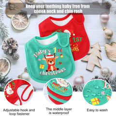 Eurzom Christmas baby bib baby pattern highlights festive style and comfort