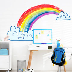Eutecado rainbow wall decor for kids' room wide shows immersive mural effect