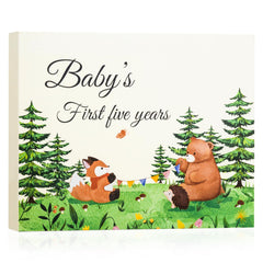 EUUBIRD keepsake memory book cover with gold foil—ideal luxury baby memory gift