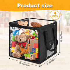 EVELOMO dustproof foldable cube storage bag with clear panels ideal for seasonal item decluttering.