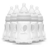 Evenflo Balance Plus bottle with nipple-latch focus for natural latch during feeding.