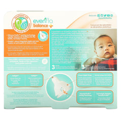 Evenflo Balance+ slow-flow nipple close-up illustrating controlled flow for calm feeds