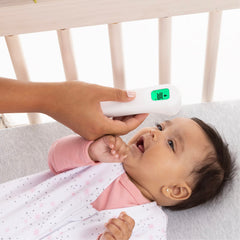 Evenflo PreciseRead display closeup showing color-coded LCD for clear readings