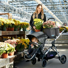 Evenflo Stroller Market Basket Gray Sky attached lower tower stabilizes items