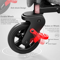 Ever Advanced adjustable 5-point harness keeps children secure during travel and outings