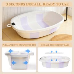 EverKiddo bath tub thermometer display shows water temperature clearly.