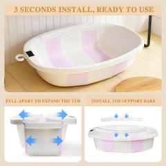 EverKiddo bathtub with soft texture offers gentle skin contact for calm baths