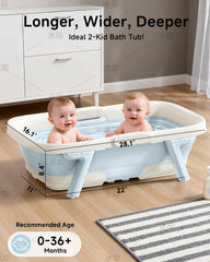EverKiddo blue tub demonstrates compact storage and easy collapse for small spaces.