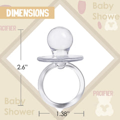 Evershine baby pacifier clear 2.5-inch top view for elegant party accents