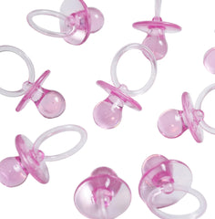 Evershine pink pacifier close-up showing smooth edges and glossy finish