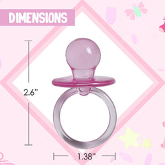 Evershine pink 2.5-inch pacifier pack shot ideal for party favor displays