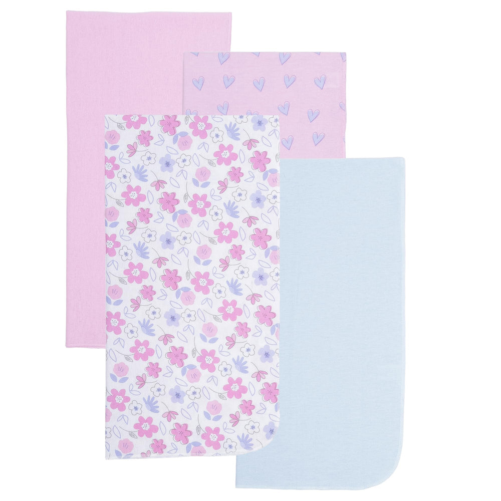 EVERYDAY KIDS 4-pack soft flannel receiving blankets in packaging offer cozy warmth for newborns.