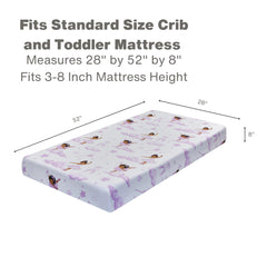Bed-ready fitted sheet from EVERYDAY KIDS African American Ballerina Toddler Sheets Set with 8-inch pocket