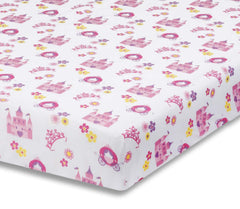 EVERYDAY KIDS Storyland princess pattern crib sheet supports soft sleep