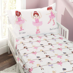 Everyday Kids ballerina pattern detail showcases colorful design and playful bedtime charm.