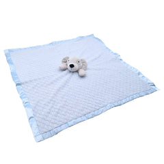 EVERYDAY KIDS blue dog lovey adds nursery decor and soft texture