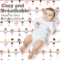 Everyday Kids Born to Dance crib sheet microfiber texture feels breathable and gentle.