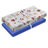 EVERYDAY KIDS changing pad cover solid blue for a calm, breathable diaper change.