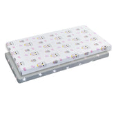 Everyday Kids cradle sheets 2 pack front view highlights soft cotton for newborn sleep