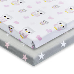 Everyday Kids cradle sheets jersey knit close up emphasizes breathable fabric and durability