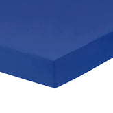 Everyday Kids fitted crib sheet royal blue showing soft microfiber texture for cozy sleep