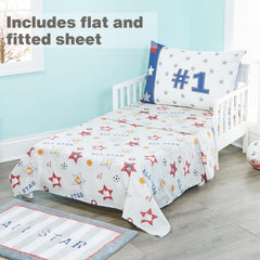 EVERYDAY KIDS Jungle Sports reversible pillowcase ensures durable, easy-care comfort.