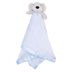 EVERYDAY KIDS large lovey blue blanket with puppy head for cuddly comfort