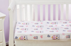 EVERYDAY KIDS Sweet Owls pattern soft bedding image highlights color and whimsy in nurseries.