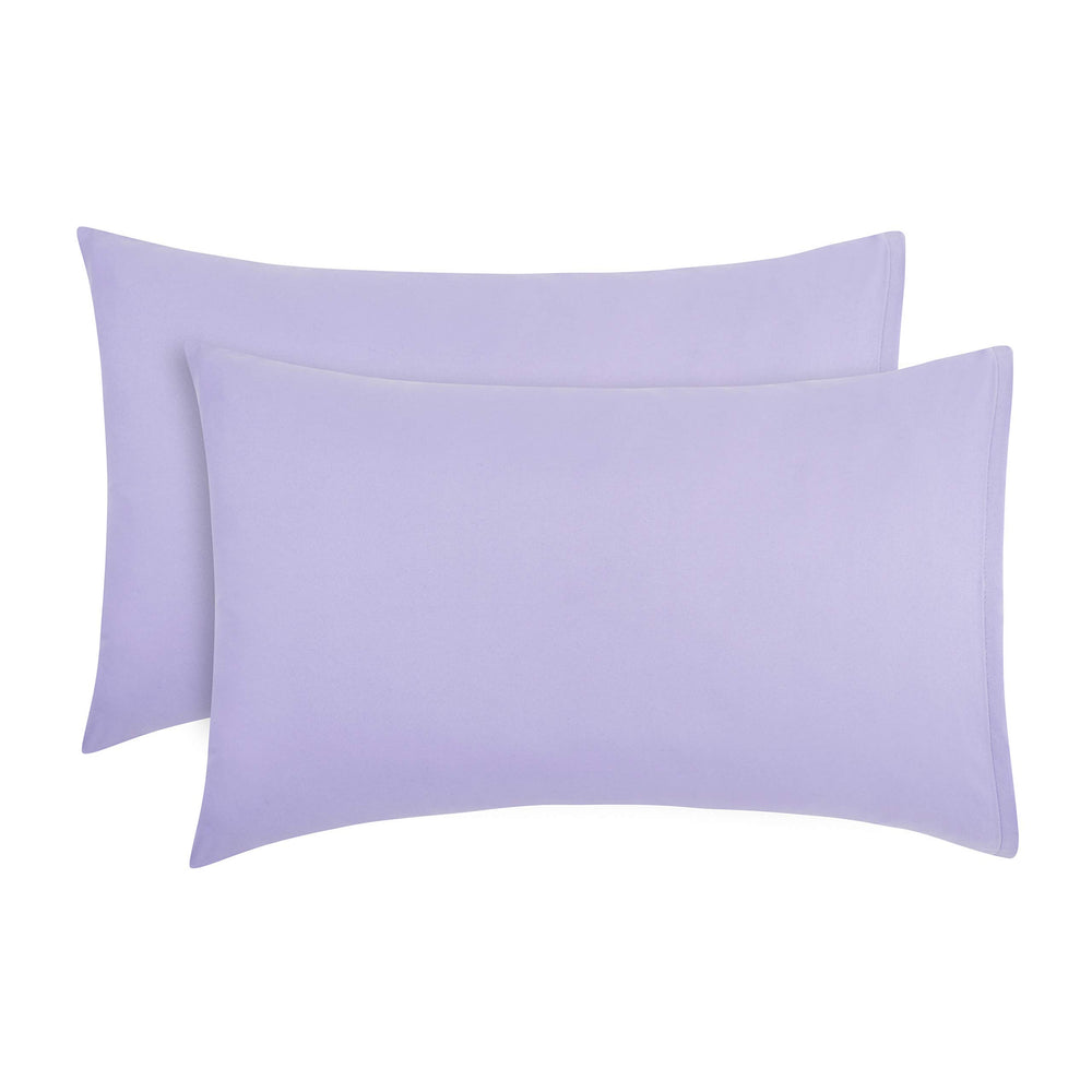 EVERYDAY KIDS toddler travel pillowcase purple close-up of soft microfiber fabric for comfy travel