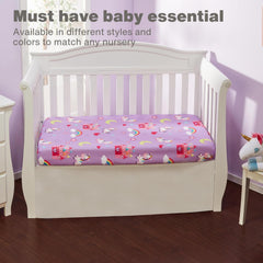 Everyday Kids Unicorn Dreams fitted sheet main view shows breathable, fade-resistant fabric.