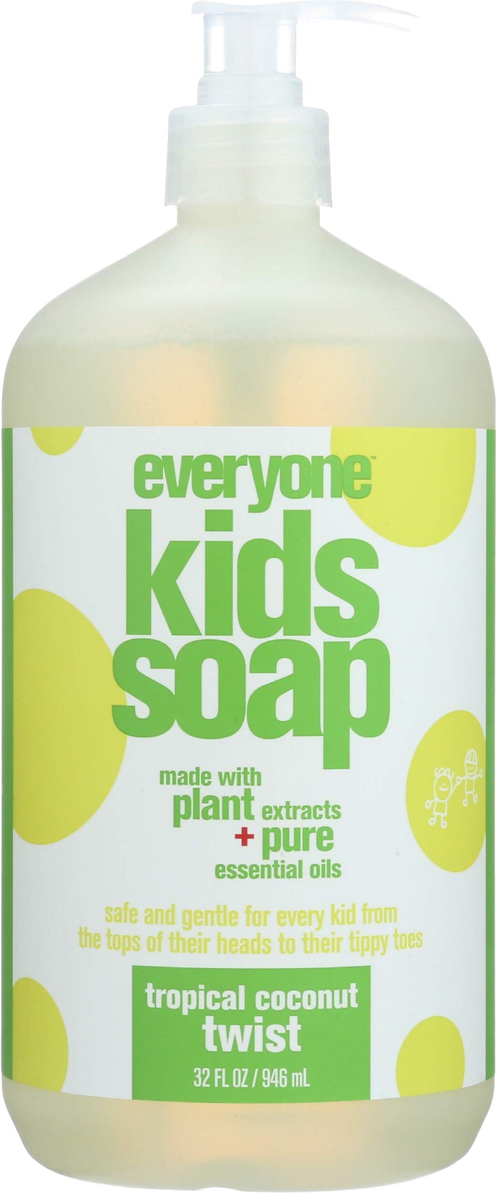 Everyone 3-in-1 Tropical Coconut bottle for simple, gentle all-in-one cleansing.