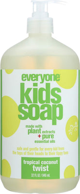 Everyone 3-in-1 Tropical Coconut bottle for simple, gentle all-in-one cleansing.