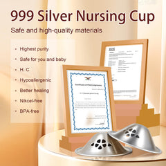 Evfiuha Silver Nursing Cups designed for ergonomic, discreet fit under clothing