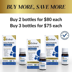 Evivo Infant Probiotic Drops dropper poised for precise dosage