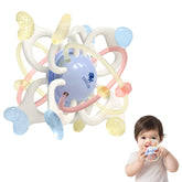 Evoceler baby toy with rotatable central ball for fine motor exploration